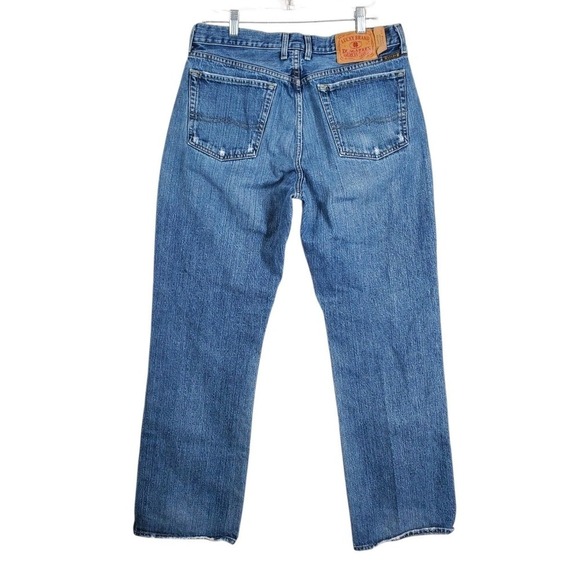 Vtg Lucky Brand 181 Dungaree Jeans Mens 34x33 Buttonfly Bootleg Distressed USA